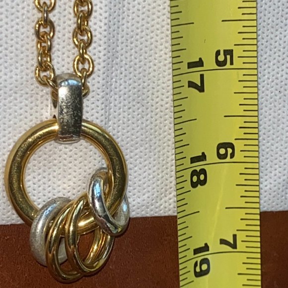 Vintage Liz Claiborne Lci Gold LONG Necklace - Picture 4 of 7